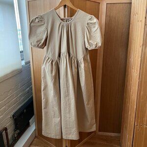 The Frankie Shop maxi flowy dress in Tan